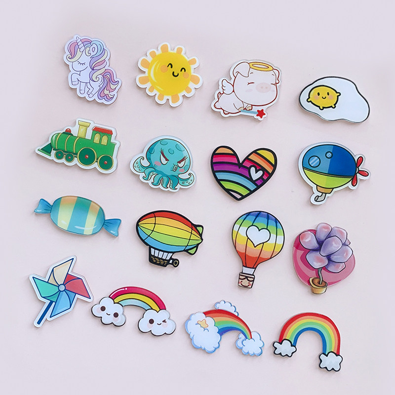 Acrylic Patches Cartoon Cartoon Accessories Gift Diy Handmade Decorative creative materials Kindergarten Self-adhesive
