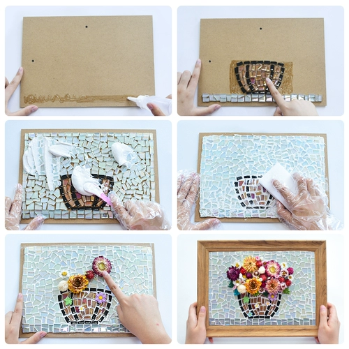 Настенная художественная мозаика для школьников, «сделай сам», поделки ручной работы