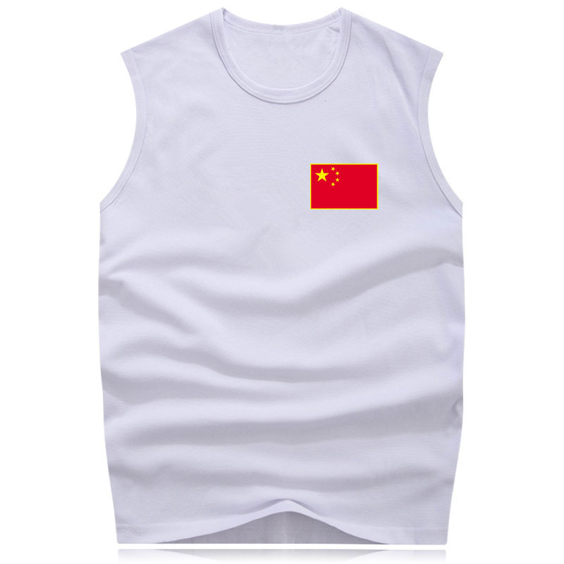 Thể thao vest bông tinh khiết dưới thể dục thở tay t-shirt nam rộng gánh vác vest mùa hè trẻ phiên bản lỏng lẻo