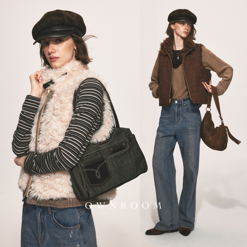 [in Stock] British Imported Tweed and Wool Blend 2-Color Reversible Vest