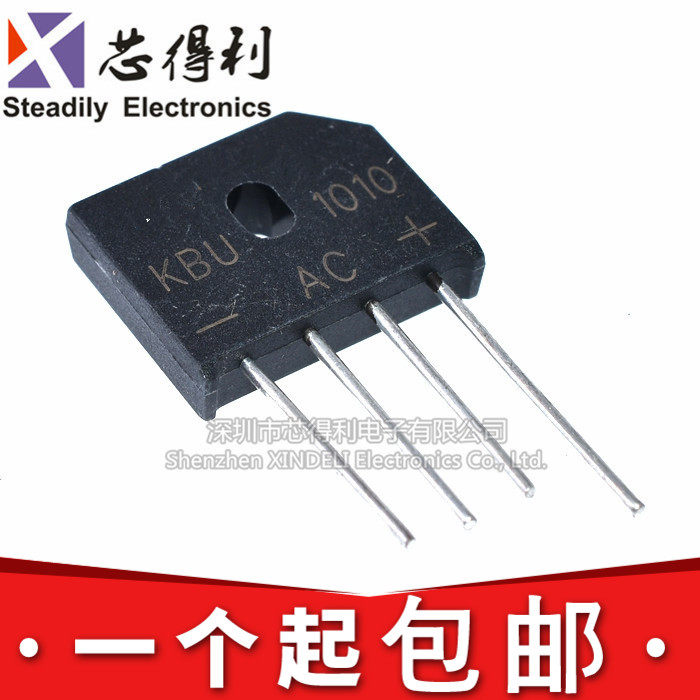 KBU1010 BRIDGE FLAT BRIDGE RECTIFIED CURRENT 10A REVERSE VOLTAGE 1000V