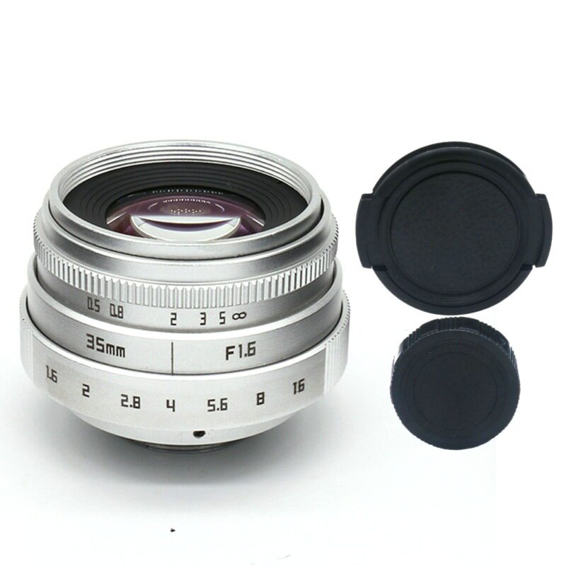 35mm F1 6 Manual Iris Lens Mirrorless Camera Lens C-Mount Suitable for Many Mirrorless Cameras
