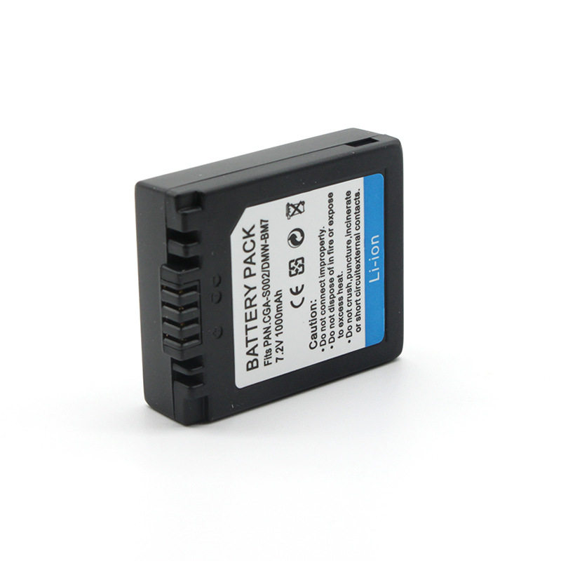 Factory direct sale for Panasonic CGA-S002E battery S002 DMW-BM7 camera battery