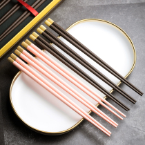 Ceramic chopsticks Home anti-slip and mildew high face value Chinese creative high-end light luxury gift 10 Double delivery gift suit