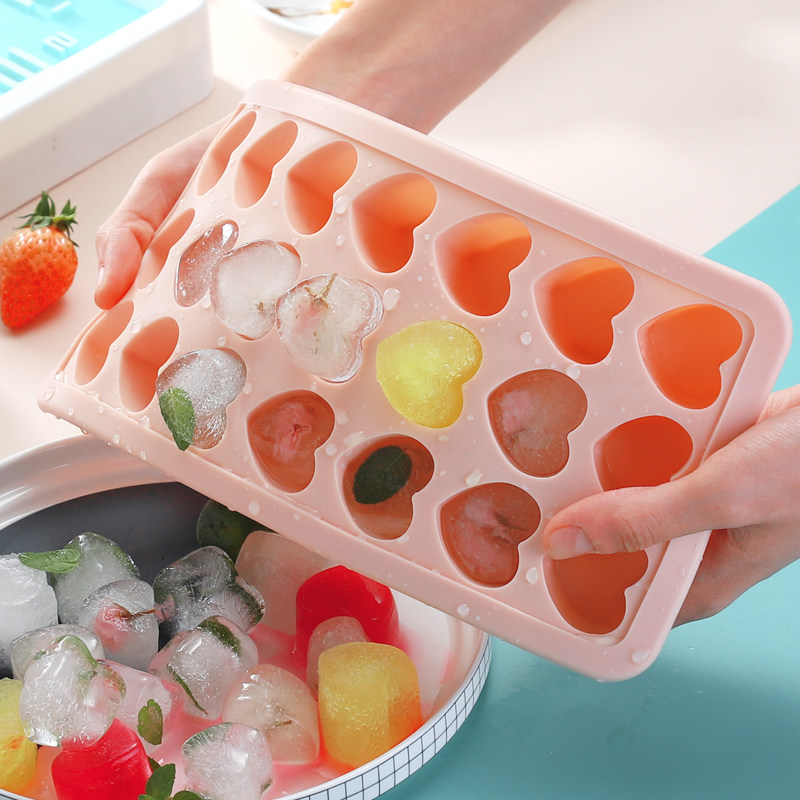 Ice Boxes Ice Cubes molds with lid Creative silicone Silicone Home Ice Boxes Iced jelly Refrigerator Frozen Ice Cubes SIDE FOOD BOXES