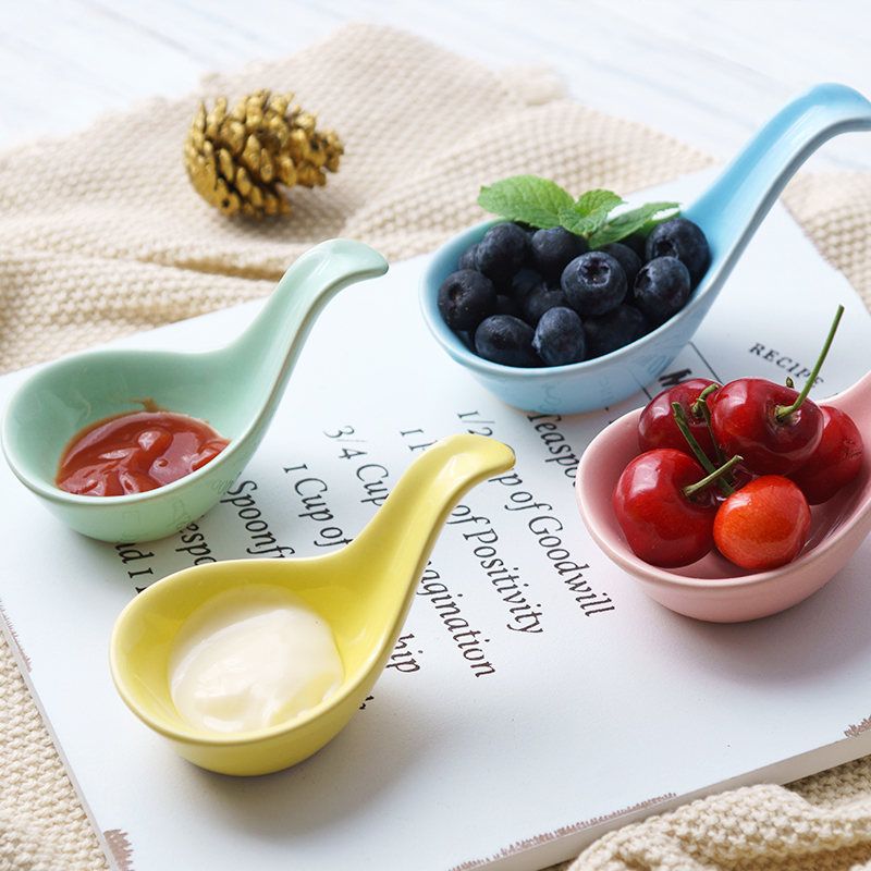Caviar Sauce Spoon Home Nordic Ceramic Japanese Commercial Soy Sauce Dressing Seasoning Dish Dishes