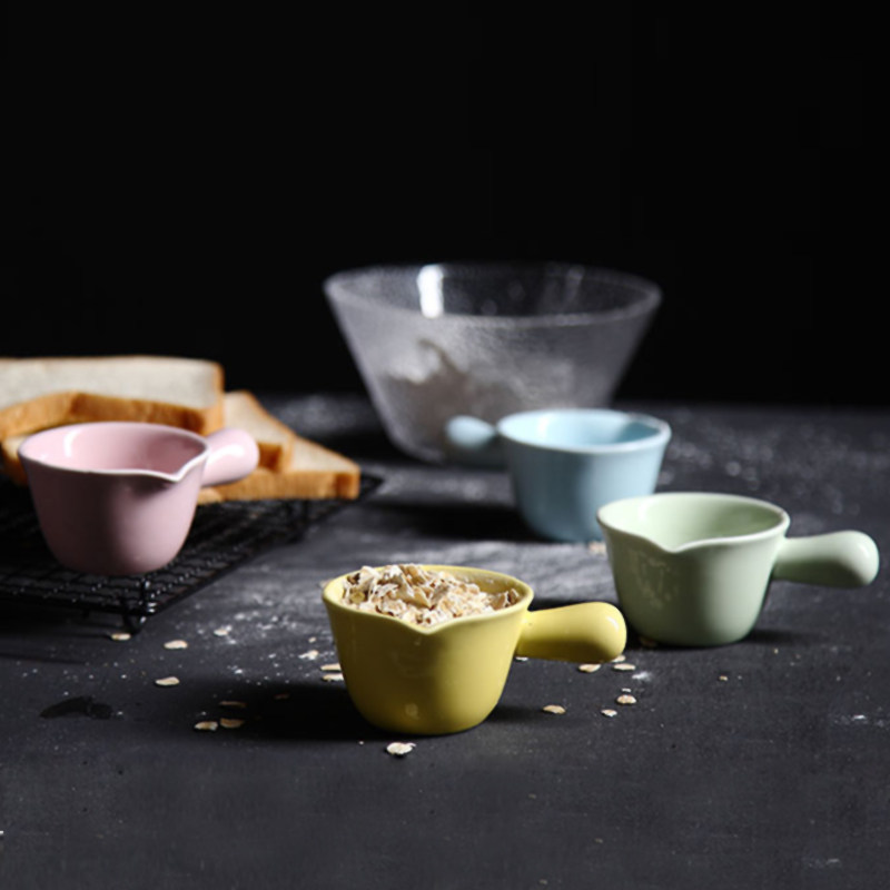 Milk cup small plate Household Nordic ceramics Japanese commercial Japanese Soy sauce dipping sauce seasoning bowl Seasoning dish