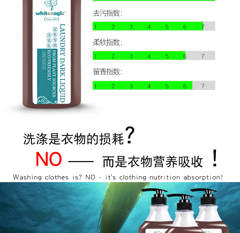 Whiteeagle đại bàng trắng tối đặc biệt giặt quần áo chất lỏng quần jean rắn màu bảo vệ màu rửa mềm - Dịch vụ giặt ủi nước tẩy quần áo trắng
