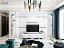 Egma marble black and white gray modern new Chinese style feng shui background wall decoration living room sofa background Stone