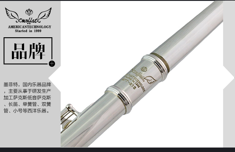 Murphyt mạ bạc sáo sáo sáo nhạc cụ chính hãng 16 lỗ 17 lỗ đóng lỗ C điều chỉnh sáo bạc / miễn phí vận chuyển - Nhạc cụ phương Tây kèn trumpet