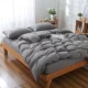 Khăn trải giường bằng vải cotton đơn giản trải giường đơn mảnh màu đơn giặt bông đôi đơn cotton đơn giản màu Nhật Bản Ga phủ giường