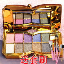 Vinnie Small Bear Diamonds Super Sparkling Pink Pearls Waterproof Small Pan Portable Net Red with Bling Flash Eye Shadow Discs SUPERFIRE