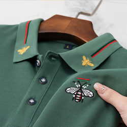 Summer Paul Short Sleeve Men T-Shirt pure cotton Classy Embroider Polo Shirt pure color Lapel Easiest for match Tops Export Single