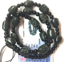 Hetian jade with CIQ certificate Eighteen Arhats necklace 1 2*1 8cm natural jade Hetian jade