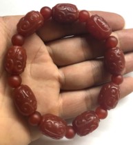 Chalcedony handball beads carved jalcedony 1 3cm diameter about 50 grams carved natural chalcedony red yellow blue and white