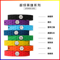 Sports bracelet Justice Alliance negative ion silicone bracelet anti-static wrist strap adjustable private customization