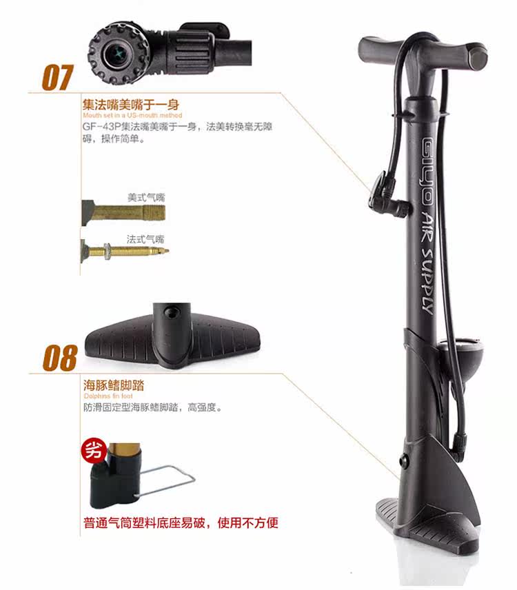 Pompe à vélo GIYO - Ref 2387093 Image 5