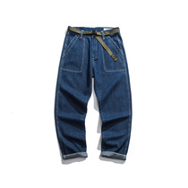  Spring and summer new ami kachi retro OG107 overalls deck pants loose straight bread pants jeans men