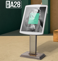 Brief Metal Hotel Lobby Greeting Bento Water Card Standout Billboard Show Stainless Steel Vertical Guide Billboard