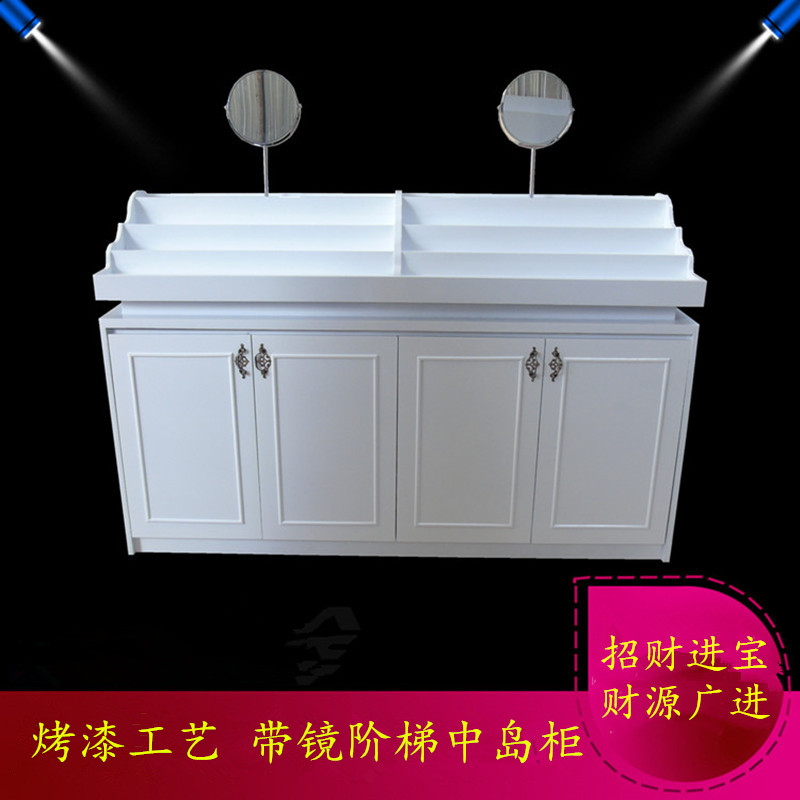 Wooden paint boutique showcase makeup cabinet cosmetics nail polish essential oil display cabinet storage cabinet lipstick ladder cabinet