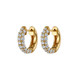 Trendy Layered European and American Style Gold-Plated Zircon Hoop Earrings ins Niche Retro Classic Versatile Ear Cuffs Trendy