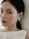 Cool feeling, high-end ins cool style double-layer c-shaped earrings for women, niche design, exquisite and fashionable mosquito coil disc ear clips