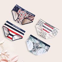 2 strips Jiang Bang sports underwear female modal cotton wide edge personality breifs waist antibacterial Tide brand ins