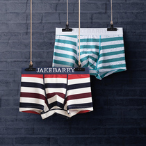 2 strips Jiang Bang striped underwear mens fashion brand high-end hip-hop personality youth boxer pants loose trend fashion
