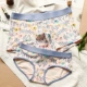 2020 đồ lót cặp đôi mới cotton tinh khiết dễ thương đồ lót nam và nữ xu hướng người lớn bộ đồ cá tính sáng tạo - Giống cái