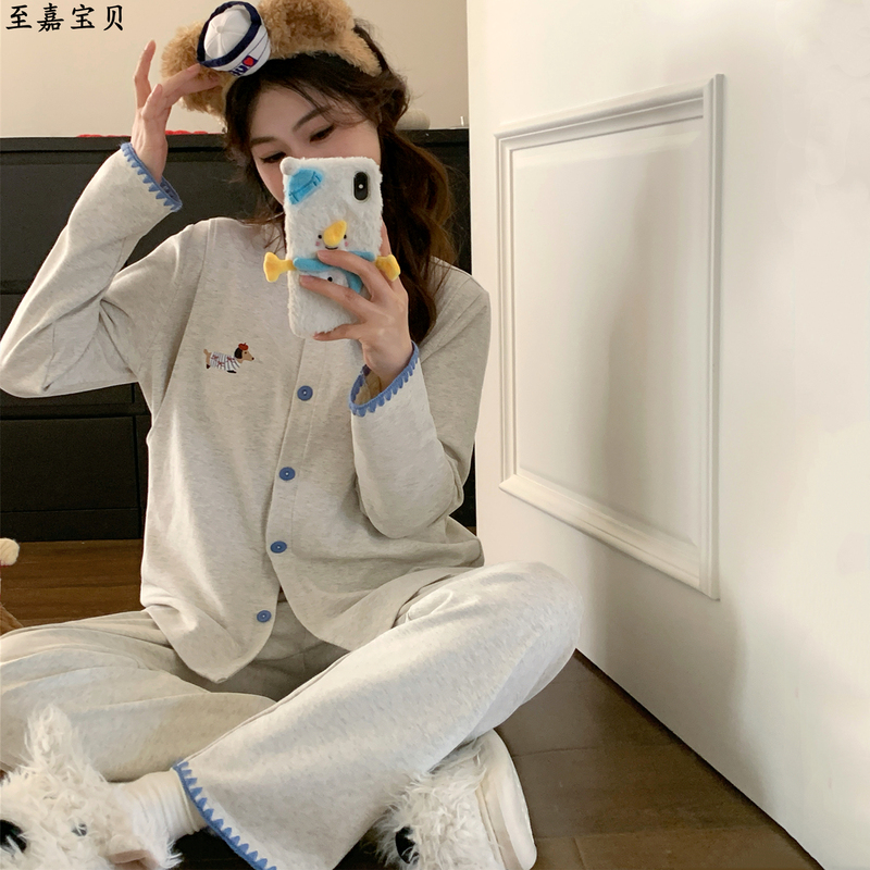 Maternity Pajamas with Breast Pads, Pure Cotton, Spring and Autumn, Nursing Sleepwear, Pre-Pregnancy, Postpartum, Summer, Home Wear for Expectant Mothers Maternity Pajamas with Breast Pads, Pure Cotton, Spring and Autumn, Nursing Sleepwear, Pre-Pregnancy, Postpartum, Summer, Home Wear for Expectant Mothers