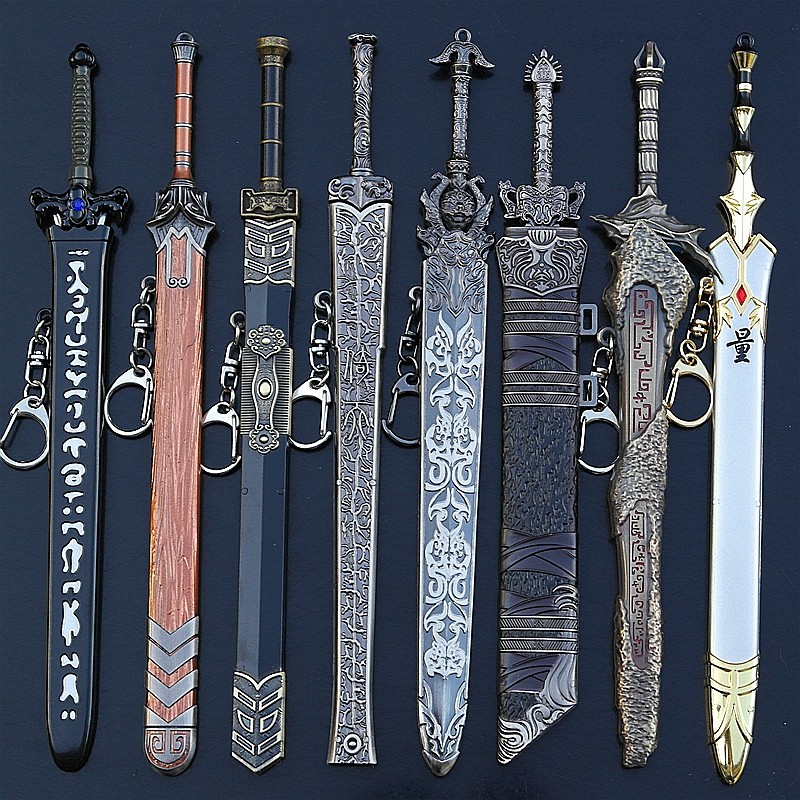 Demon Sword Xuanyuan Sword Wisdom Sword Burning Silence Sword Overlord Yitian Sword Ruyi Sword Sword Saint Sword Weapon Weapon Keychain