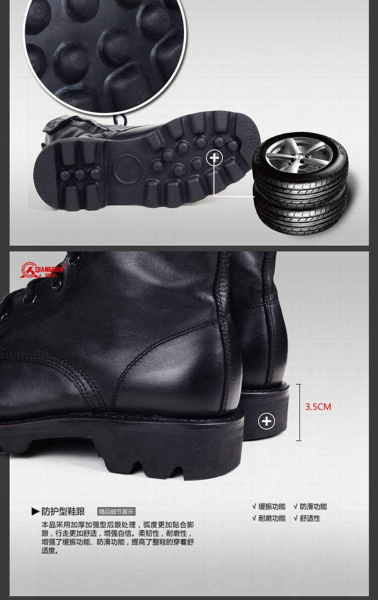 Boots militaires en Première couche de cuir - Ref 1397889 Image 67