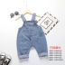 Baby denim bib 2019 mùa thu nam quần jeans Quần jean nữ Hàn Quốc quần âu bé gái quần lớn - Quần jean Quần jean