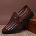 Giải phóng mặt bằng đặc biệt trang phục da nam kinh doanh sandals dép da lỗ rỗng nam trung niên mùa hè Giày của cha Anh - Sandal giay nam Sandal