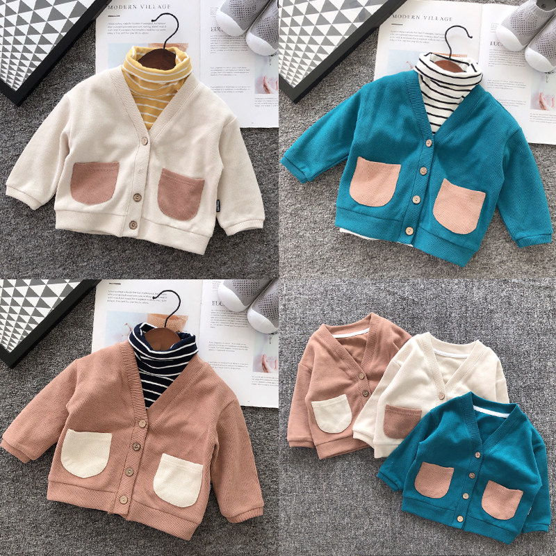 Baby Jacket Spring Autumn Baby Cardiovert Spring Thin girl boy Korean version Children's baby clothes Spring dress blouses
