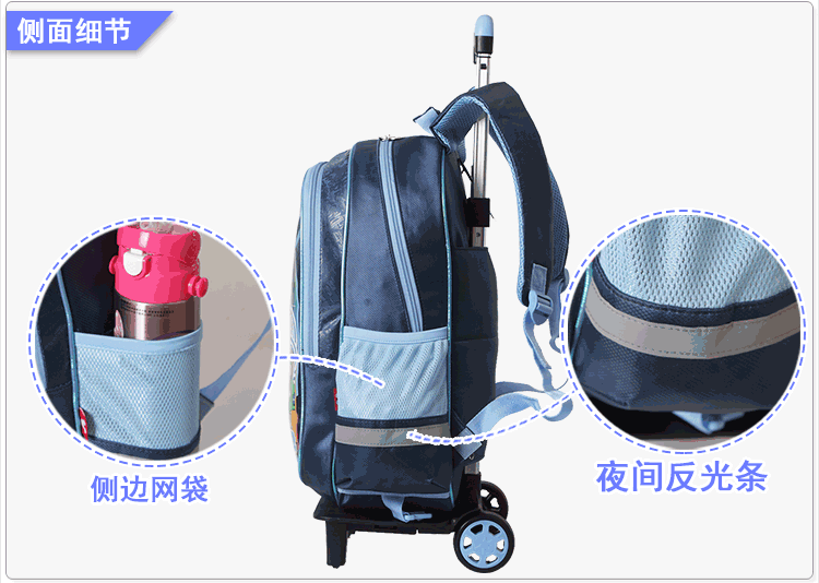 Disney Children Xe đẩy Túi đi học Trường tiểu học và Trung học cơ sở Trẻ em Túi hoạt hình Có thể tháo rời Ba lô Quà tặng cho trẻ em túi xách cho bé