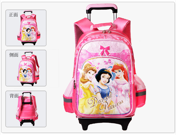 Disney Children Xe đẩy Túi đi học Trường tiểu học và Trung học cơ sở Trẻ em Túi hoạt hình Có thể tháo rời Ba lô Quà tặng cho trẻ em túi xách cho bé
