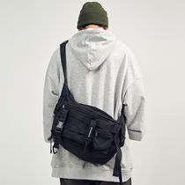 Japanese street large capacity messenger bag men's tide brand tooling function shoulder bag ins women's backpack sports messenger bag