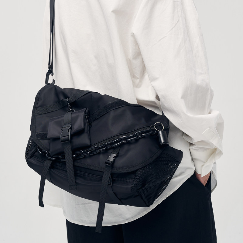 New Department of Japanese Sloping Satchel for Men's Tide Card Tooling Casual Single Shoulder Bag Sports Functional Postman Bag woman Large capacity Shoulder Bag