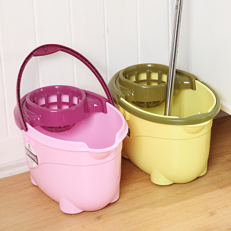 Home Thickening large plate Mop Mound Mop Mopping Barrel Thickened With Wheel Handle Cleaning Barrel Hand Press Wringing Mopping Barrel