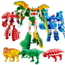 Genuine Tyrannosaurus chariot two heart strange explosive Dragon 2 Season 2 mecha war Dragon Flame overlord deformation dinosaur toy