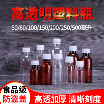 Special price plastic bottle 100mlPET small mouth transparent plastic bottle bottle liquid water agent sample empty bottle