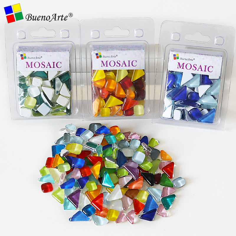 Handmade diy creative decorative materials Mosaic Collage Loose grain crystal free stone glass shard painting color stickers