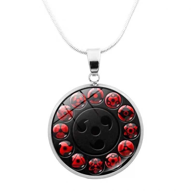 火影忍者项链轮回眼血轮眼万花筒写轮眼系列时光宝石项链时尚吊