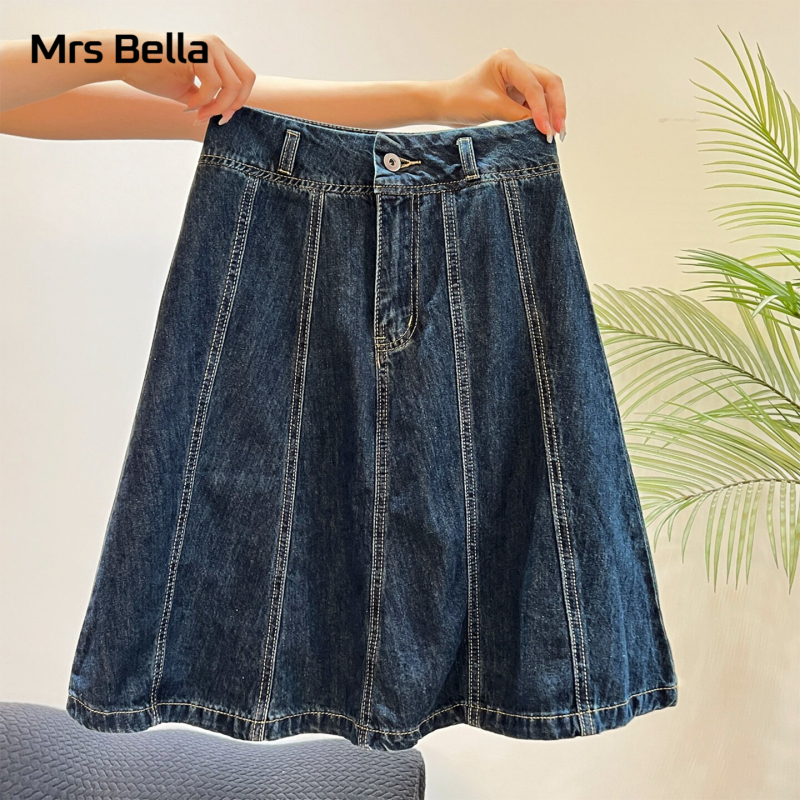 Korean-Style Washed Denim Skirt for Women 2026 New Summer Slim-Fit High-Waisted Wide-Leg A-Line Short Skirt Trendy Korean-Style Washed Denim Skirt for Women 2026 New Summer Slim-Fit High-Waisted Wide-Leg A-Line Short Skirt Trendy