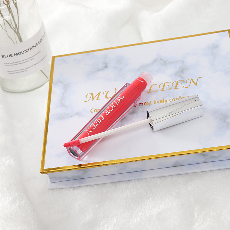 MUGE LEEN lip glaze gương tám mảnh phù hợp với son môi giữ ẩm lâu không đánh dấu Hàn Quốc không thấm nước son bóng 	son bóng không trôi	