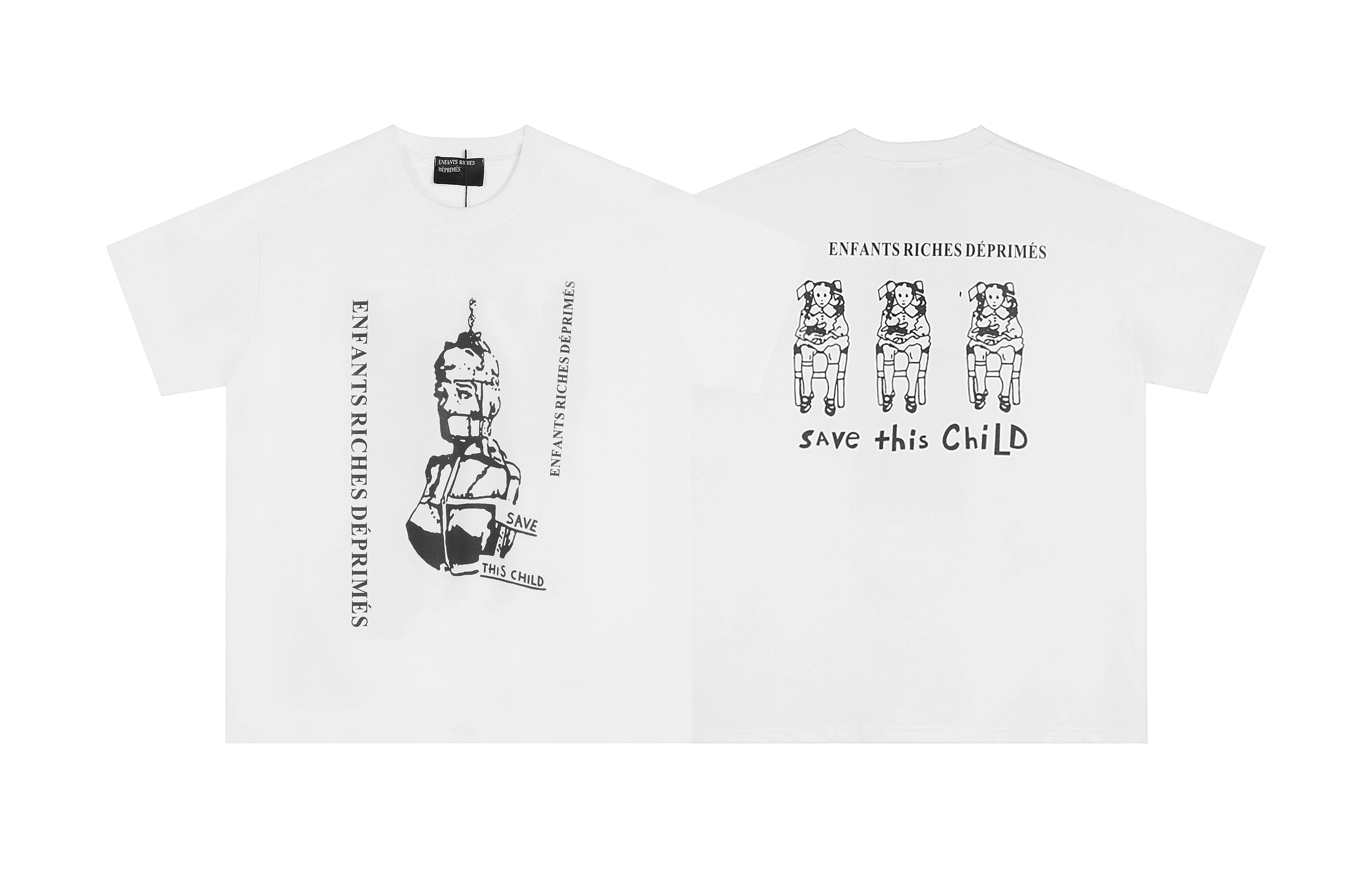 Новый модный хлопковый короткий рукав футболка из серии Enfants Riches Deprimes, меланхоличная тоска, второе поколение, Erd
