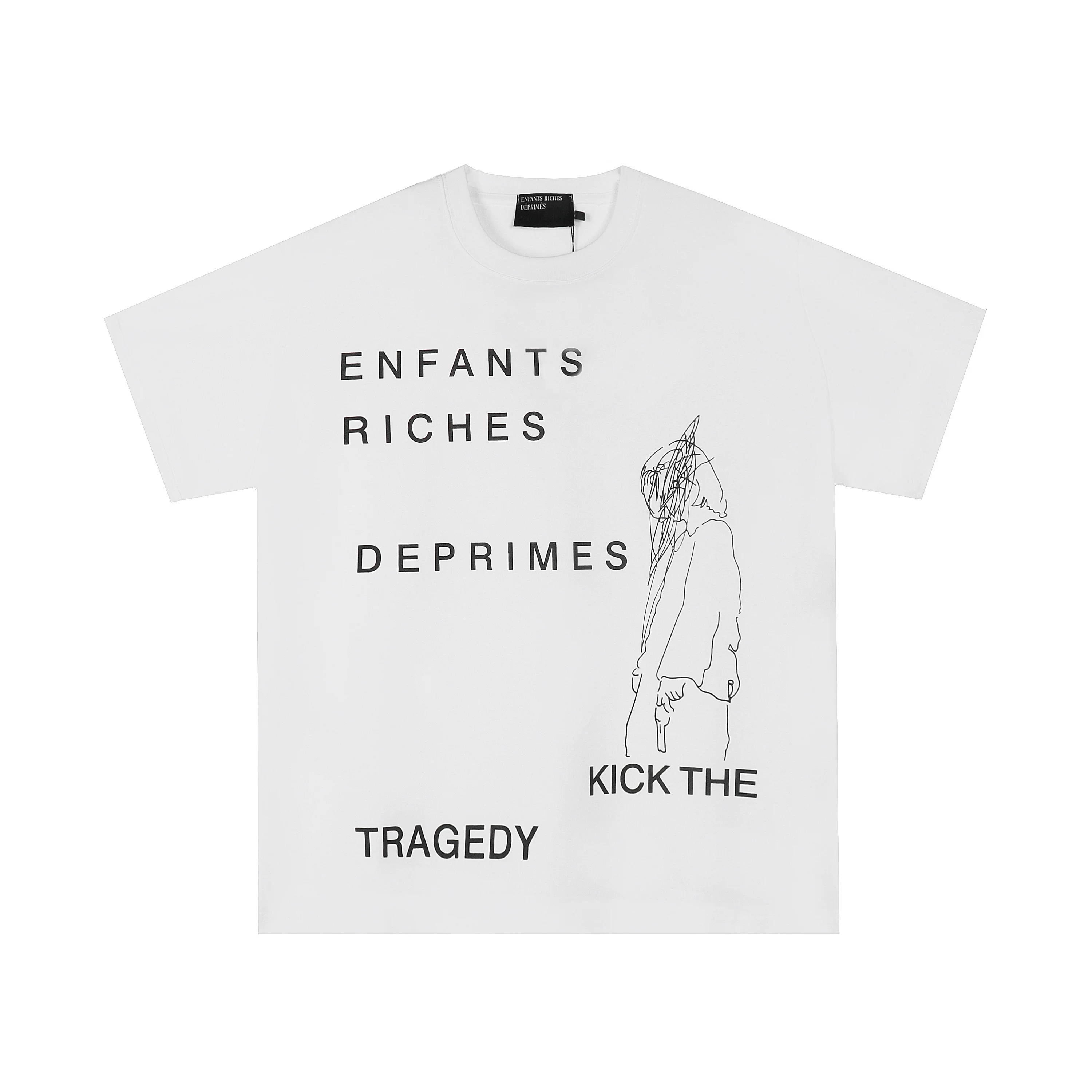 Новый модный хлопковый короткий рукав футболка из серии Enfants Riches Deprimes, меланхоличная тоска, второе поколение, Erd