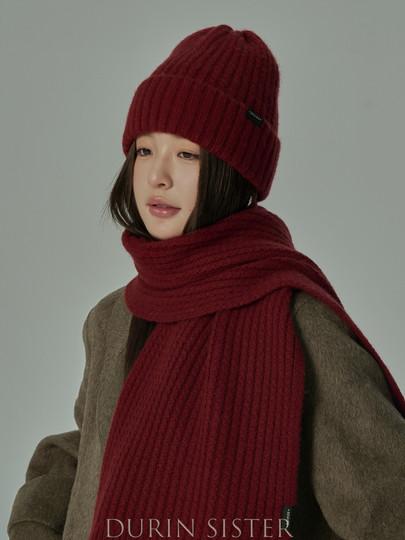 Minimalist Unisex Rabbit Fur and Wool Blend Beanie for Women, Versatile Warm Knit Hat for Autumn and Winter, Large Head Circumference