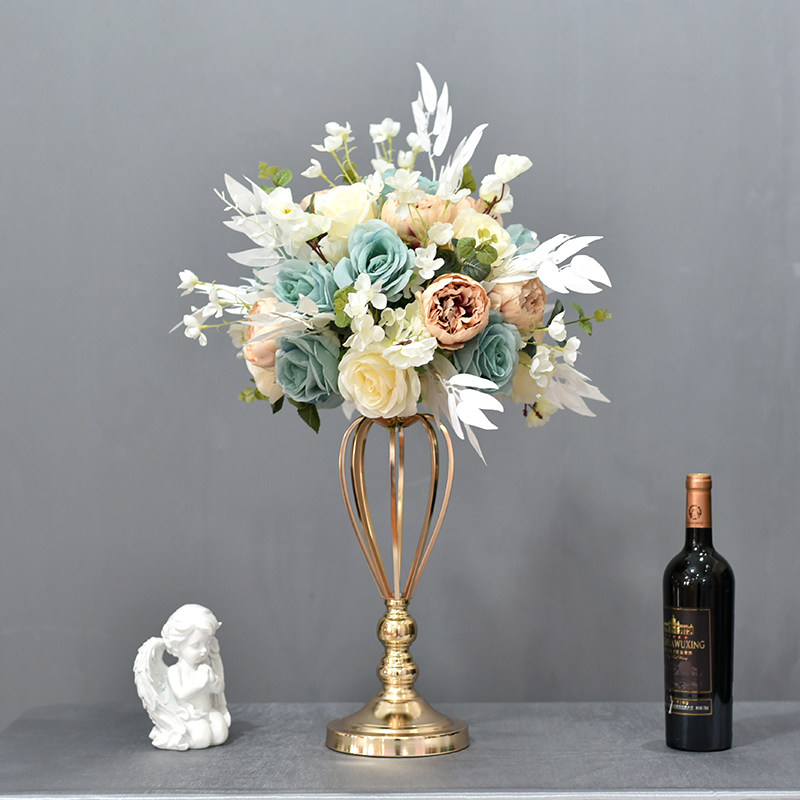 Wedding props simulation main table flower hotel wedding hall floral decoration new model room window ktv decoration